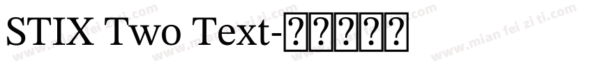 STIX Two Text字体转换